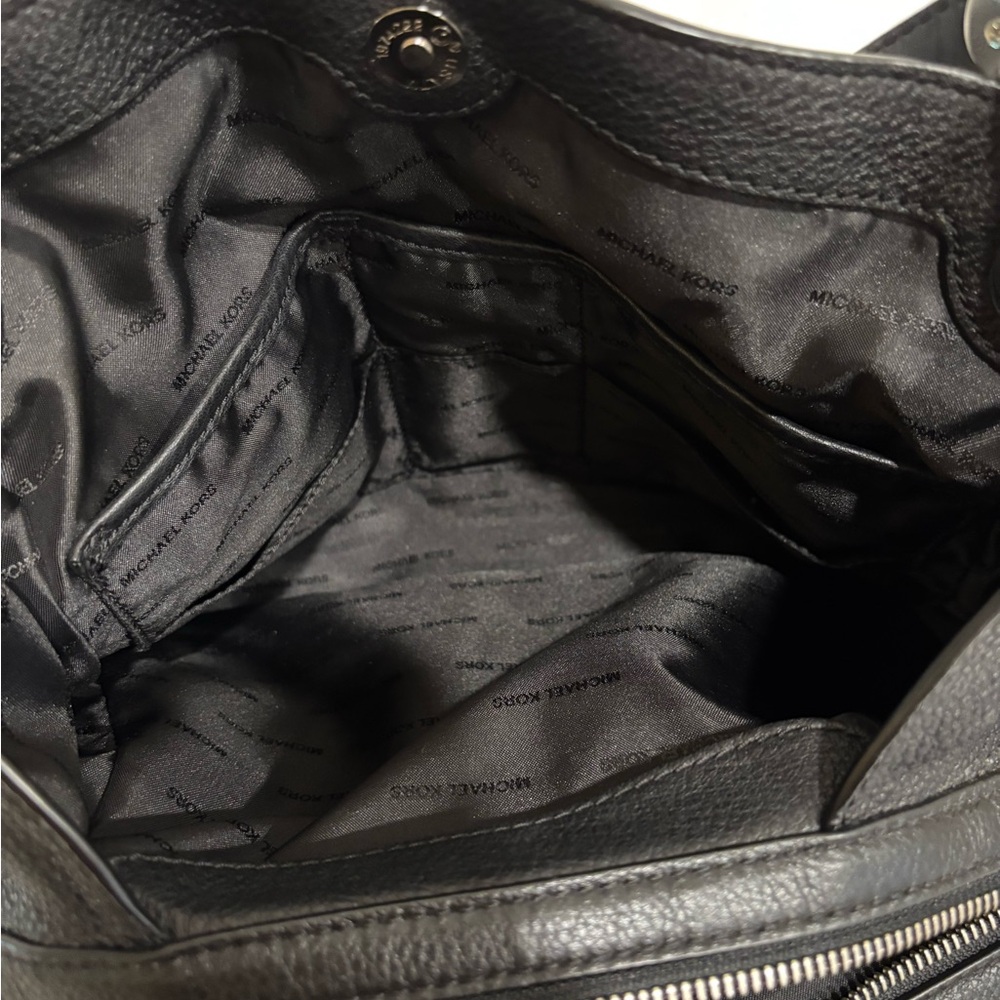 MICHAEL KORS | Floral Stud Raven Black Shoulder Bag - Picture 5 of 10